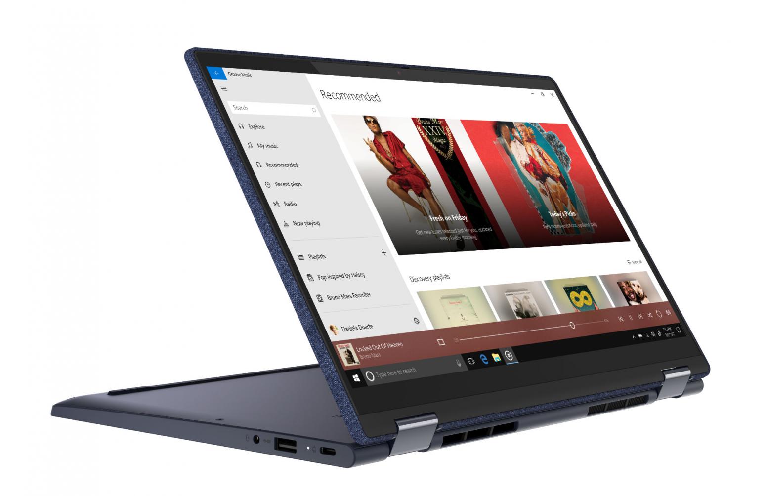 Image du PC portable Lenovo Yoga 6 13ALC6 (82ND001KFR) Bleu tissu - Tablette