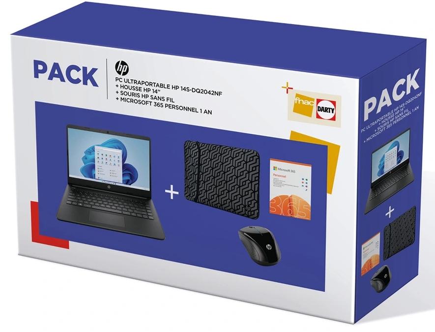 Image du PC portable HP 14s-dq2042nf Noir - Pack