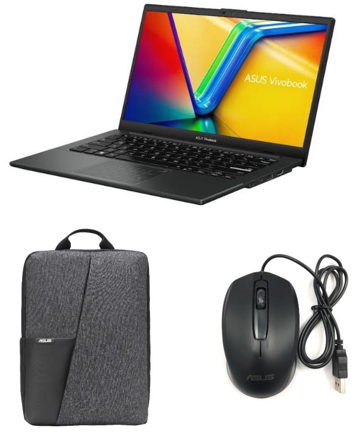 Image du PC portable Asus VivoBook 14 S1404GA-NK118W Noir - NumPad + sacoche et souris