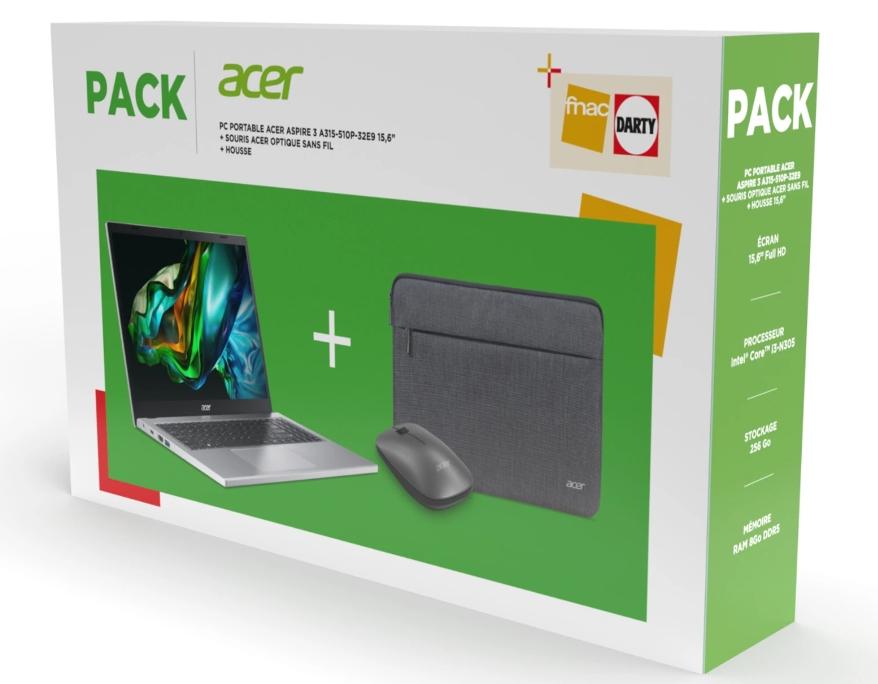 Image du PC portable Asus Aspire 3 A315-510P-32E9 Argent - Pack